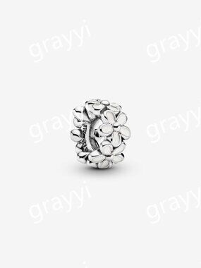 Pandora White Daisy Flower Spacer Charm